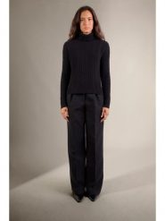 Perfect Cashmere Kaszmirowy golf "Poso" w kolorze czarnym rozmiar: XL. Czarne golfy Perfect Cashmere, xl, bez wzorów, z kaszmiru, bez ramiączek. Za 1,087.99 zł.