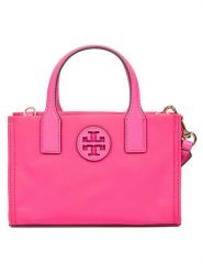 Tory Burch Skórzana torebka w kolorze różowym - 18 x 11 x 7 cm rozmiar: onesize. Różowe torby na ramię Tory Burch, bez wzorów, z materiału, przez ramię, bez dodatków. Za 792.53 zł.