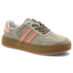 Khaki Sneakersy Filippo Sportowe Obuwie Damskie. Zielone obuwie sportowe Filippo, na wiosnę, z gumy, bez zapięcia. Za 189.00 zł.