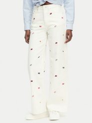 Tommy Jeans Jeansy Claire DW0DW23042 Kremowy Wide Leg. Białe jeansy Tommy Jeans, bez wzorów. Za 569.99 zł.