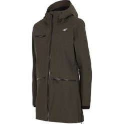 Kurtka miejska damska KUD008 - khaki. Brązowe kurtki sportowe marki 4f, na lato, m, z materiału, z kapturem. W wyprzedaży za 349.99 zł.