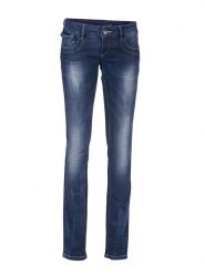 Heine Dżinsy - Slim fit - w kolorze granatowym rozmiar: W18. Niebieskie jeansy Heine, bez wzorów. Za 171.95 zł.