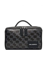 KARL LAGERFELD Kosmetyczka A3W32027 Czarny. Czarne kufry i kosmetyczki KARL LAGERFELD, bez wzorów, ze skóry, bez dodatków. Za 649.99 zł.