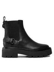 Kurt Geiger Sztyblety 225-Matilda Chelsea Boot 655000109 Czarny. Czarne botki Kurt Geiger, bez wzorów, ze skóry, bez obcasa, na płaskiej podeszwie, bez zapięcia. Za 1,479.00 zł.