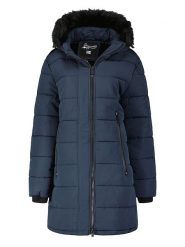 Geographical Norway Płaszcz pikowany "Atruche" w kolorze granatowym rozmiar: S. Niebieskie płaszcze Geographical Norway, s, bez wzorów, bez kaptura. Za 202.50 zł.