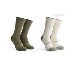 Skarpetki zimowe unisex Rogelli Merino z owczej wełny 2-pack. Brązowe skarpety Rogelli, bez wzorów, z wełny. Za 79.00 zł.