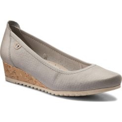 Półbuty JANA - 8-22305-20 Lt. Grey 204. Szare czółenka JANA, bez wzorów, z materiału, bez obcasa, na koturnie, bez zapięcia. W wyprzedaży za 189.00 zł.