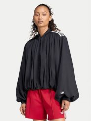Adidas Bluza Satin Pleated Track Top LG4081 Czarny Relaxed Fit. Czarne bluzy Adidas, m, bez wzorów, z syntetyku, bez kaptura. Za 368.99 zł.