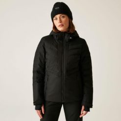 Kurtka narciarska damska z membraną Gliding wodoodporna Dare 2b. Czarne kurtki narciarskie Dare 2b, bez wzorów, z tkaniny, bez kaptura, narciarskie. Za 1,149.99 zł.