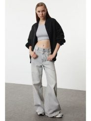 Trendyol Bluza w kolorze czarnym rozmiar: XS. Czarne bluzy Trendyol, xs, bez wzorów, bez kaptura. Za 65.99 zł.