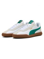 Puma Skórzane sneakersy "Club Kayzer" w kolorze biało-zielono-beżowym rozmiar: 38. Białe trampki Puma, bez wzorów, z materiału, bez zapięcia. Za 144.24 zł.