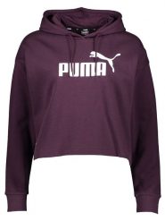 Puma Bluza "Essential Cropped" w kolorze fioletowym rozmiar: M. Różowe bluzy Puma, m, bez wzorów, z kapturem. Za 132.05 zł.