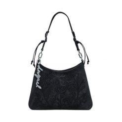 Torebka Desigual. Czarne torebki klasyczne Desigual, bez wzorów, bez dodatków. Za 379.99 zł.