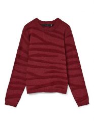 ONLY Sweter w kolorze bordowym rozmiar: XL. Czerwone swetry Only, xl, bez wzorów, bez ramiączek. Za 127.95 zł.