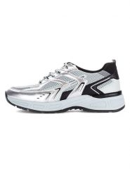 Gabor Skórzane sneakersy w kolorze srebrno-czarno-białym rozmiar: 36. Szare trampki Gabor, bez wzorów, z materiału, bez zapięcia. Za 227.85 zł.