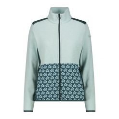 Damska polarowa rozpinana bluza CMP. Zielone bluzy CMP, l, z aplikacjami, z polaru, bez kaptura. Za 382.60 zł.
