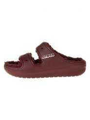 Crocs Klapki w kolorze czerwonym rozmiar: 42/43. Czerwone klapki Crocs, bez wzorów, z otwartym noskiem, bez obcasa. Za 171.95 zł.