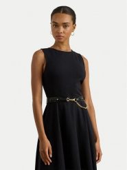 LAUREN RALPH LAUREN Sukienka koktajlowa 200980935001 Czarny Regular Fit. Czarne sukienki Lauren Ralph Lauren, bez wzorów, z wiskozy, wizytowe, bez kołnierzyka, bez ramiączek. Za 989.99 zł.