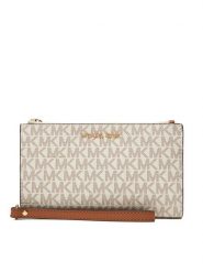 MICHAEL Michael Kors Duży Portfel Damski Jet Set 32F1GJ6W4B Beżowy. Brązowe portfele MICHAEL Michael Kors, bez wzorów, ze skóry. Za 669.99 zł.
