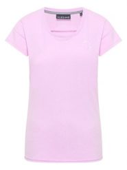 ELBSAND Koszulka "Rea" w kolorze jasnoróżowym rozmiar: XL. Różowe bluzki ELBSAND, xl, bez wzorów, bez kołnierzyka, bez ramiączek. Za 78.28 zł.