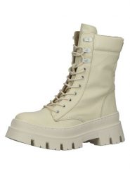 Steve Madden Skórzane botki w kolorze kremowym rozmiar: 39. Brązowe botki Steve Madden, bez wzorów, bez obcasa, na platformie, bez zapięcia. Za 304.99 zł.