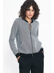 Nife Kardigan w kolorze czarno-białym rozmiar: 40. Białe kardigany Nife, bez wzorów. Za 178.79 zł.