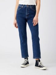 Wrangler Dżinsy "Wild West Canyon Lake" - Regular fit - w kolorze granatowym rozmiar: W42/L32. Niebieskie jeansy Wrangler, l, z aplikacjami, z podwyższonym stanem. Za 91.77 zł.
