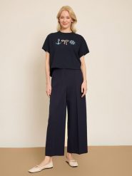 BGN Koszulka w kolorze granatowym rozmiar: 34. Niebieskie bluzki BGN, bez wzorów, bez kołnierzyka, bez ramiączek. Za 56.99 zł.