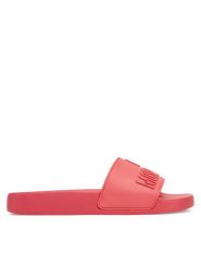 LOVE MOSCHINO Klapki JA28052G1MI15502 Koralowy. Pomarańczowe klapki Love Moschino, bez wzorów, z tworzywa sztucznego, bez obcasa. Za 259.99 zł.