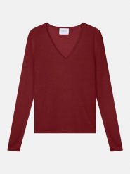 Perfect Cashmere Kaszmirowy sweter "Shannon" w kolorze bordowym rozmiar: M. Czerwone swetry Perfect Cashmere, m, bez wzorów, z kaszmiru, bez ramiączek. Za 295.66 zł.