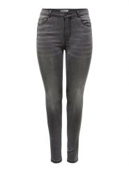 ONLY Dżinsy "Caraugusta" - Skinny fit - w kolorze szarym rozmiar: 42/L30. Szare jeansy Only, l, z aplikacjami. Za 61.60 zł.