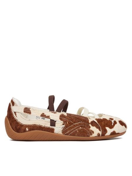 Puma Baleriny Speedcat Ballet Cow Wns 407787 01 Brązowy. Brązowe baleriny Puma, bez wzorów, ze skóry, bez obcasa. Za 292.99 zł.