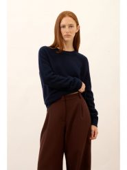 Just Cashmere Kaszmirowy sweter "Cetan" w kolorze granatowym rozmiar: L. Niebieskie swetry Just Cashmere, l, bez wzorów, z kaszmiru, bez ramiączek. Za 761.99 zł.