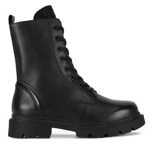 Trzewiki Sergio Bardi. Czarne botki Sergio Bardi, bez wzorów, bez obcasa, na płaskiej podeszwie, bez zapięcia. Za 295.99 zł.