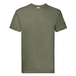 Koszulka Unisex Dla Dorosłych Super Premium. Zielone bluzki FRUIT OF THE LOOM, xl, bez wzorów, sportowe, bez kołnierzyka, bez ramiączek. Za 50.99 zł.