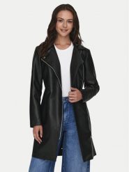 JDY Kurtka z imitacji skóry Yetta 15328148 Czarny Regular Fit. Czarne kurtki JDY, m, bez wzorów, ze skóry, bez kaptura. Za 329.99 zł.