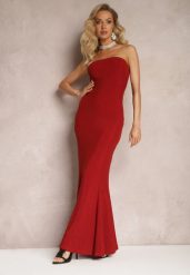 Czerwona Połyskująca Sukienka Maxi Bez Ramiączek Rozkloszowanym Dołem Botalia. Czerwone sukienki Renee, l, bez wzorów, eleganckie, bez kołnierzyka, bez ramiączek, maxi, rozkloszowane. Za 159.99 zł.