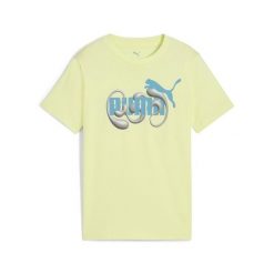 Młodzieżowa koszulka z grafiką i logo No. 1 PUMA Gold Moon Yellow. Żółta bluzki Puma, m, bez wzorów, młodzieżowe, bez kołnierzyka, bez ramiączek. Za 89.00 zł.