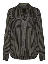 Vero Moda Bluzka "Malva" w kolorze czarno-białym rozmiar: XS. Białe bluzki Vero Moda, xs, bez wzorów, bez kołnierzyka, bez ramiączek. Za 33.13 zł.