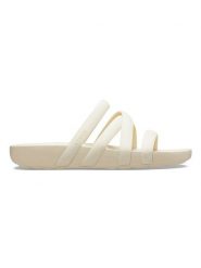Crocs Klapki "Splash" w kolorze kremowym rozmiar: 34/35. Brązowe klapki Crocs, bez wzorów, z otwartym noskiem, bez obcasa. Za 88.02 zł.