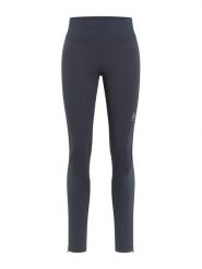 Odlo Legginsy "Langnes" w kolorze granatowym do biegania rozmiar: S. Niebieskie legginsy Odlo, s, bez wzorów, z podwyższonym stanem. Za 233.33 zł.