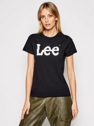 Lee T-Shirt Logo Tee L42UER01 112109467 Czarny Regular Fit. Czarne t-shirty Lee, l, bez wzorów, z bawełny, bez kołnierzyka, bez ramiączek. Za 79.99 zł.