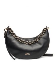 Tommy Hilfiger Torebka Moon Leather Crossover AW0AW17467 Czarny. Czarne listonoszki TOMMY HILFIGER, bez wzorów, ze skóry, bez dodatków. Za 1,099.00 zł.
