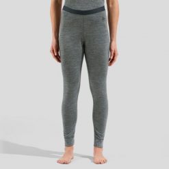 Legginsy termoaktywne damskie ODLO Merino 200 BL Bottom Long. Szare legginsy Odlo, l, bez wzorów, z materiału, narciarskie. Za 409.80 zł.