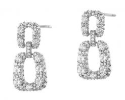 Kolczyki z mosiądzu rodowane z cyrkoniami. Kolczyki Artelioni, z cyrkonią, srebrne. Za 169.00 zł.