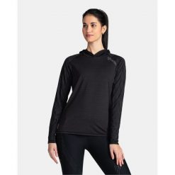 Bluza fitness damska Kilpi AILEEN-W. Czarne bluzy Kilpi, s, bez wzorów, z materiału, z kapturem. Za 163.85 zł.