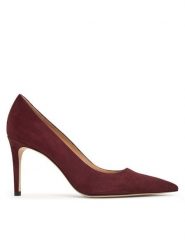 Stuart Weitzman Szpilki Stuart Power 85 SJ948 PY0 Bordowy. Czerwone szpilki Stuart Weitzman, bez wzorów, ze skóry, bez obcasa, na szpilce, bez zapięcia. Za 1,849.00 zł.