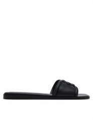 Aldo Klapki Liaudin 13966737 Czarny. Czarne klapki Aldo, bez wzorów, ze skóry, bez obcasa. Za 189.99 zł.