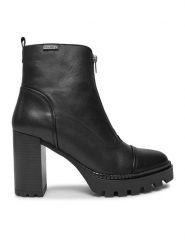 Pikolinos Botki Cervera W1J-8829 Czarny. Czarne botki Pikolinos, bez wzorów, ze skóry, bez obcasa, na słupku, bez zapięcia. Za 799.99 zł.