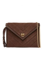 PINKO Torebka Flat Purse Handle AI 25-26 PCPL 104820 A2JH Brązowy. Brązowe kopertówki Pinko, bez wzorów, ze skóry, bez dodatków. Za 879.99 zł.
